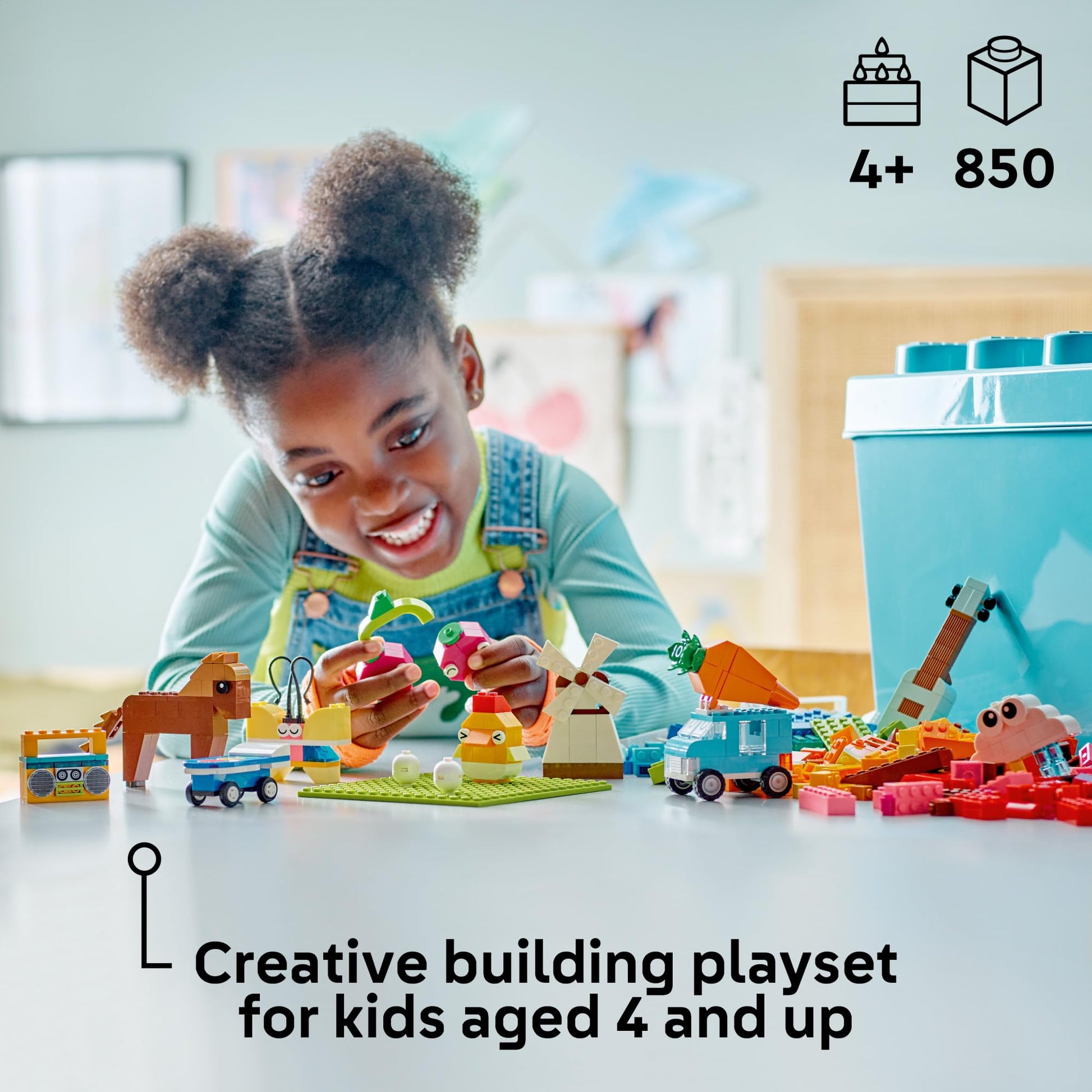 LEGO Classic Vibrant Creative Brick Box Building Blocks - Sensory & Learning Toys for Boys & Girls, Ages 4+ Years - Pretend Play Preschool Toys - Gift