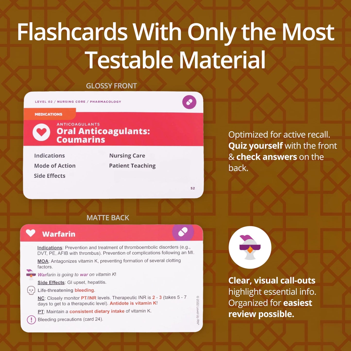 Pharmacology Flash Cards - No Fluff - Nursing School Essentials for Students - 2026-2027 NCLEX ATI HESI Review LPN RN Flash Cards (223 Cards)