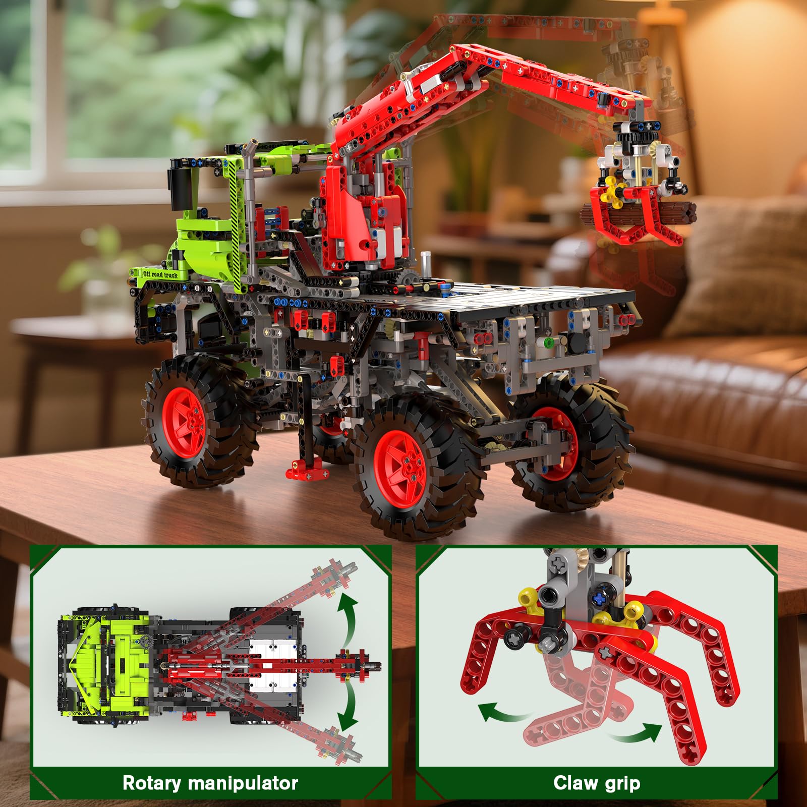 Mould King 17038 Technik Off-Road Truck Building Sets, Construction Vehicle Model Kits, Large Vehicles Truck Building Kits Gift Toy for Adult/Teens