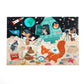 eeBoo: Space Exploration - 20 Piece Puzzle - 15 x 11 Kids Jigsaw, Oversized Glossy Pieces, Animals On The Moon, Preschool Puzzle, Age 3+