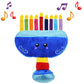 Plush Hanukkah Menorah & Plush Dreidel Toy Musical Menorah Plays 2 Classic Hanukkah Melodies Includes Removable Chanukah Candles & Candle Bag