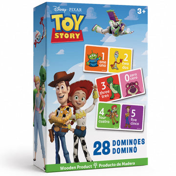Masterpieces Disney Wood Dominoes - Toy Story 28 Piece Educational Dominoes Set - Age 3+