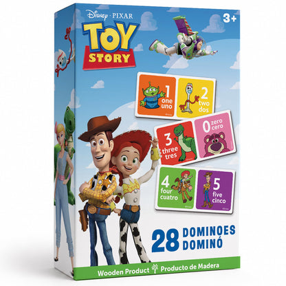 Masterpieces Disney Wood Dominoes - Toy Story 28 Piece Educational Dominoes Set - Age 3+