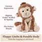 GUND Cozys Collection Monkey Plush, Monkey Stuffed Animal for Ages 0 and Up, Brown, 10”