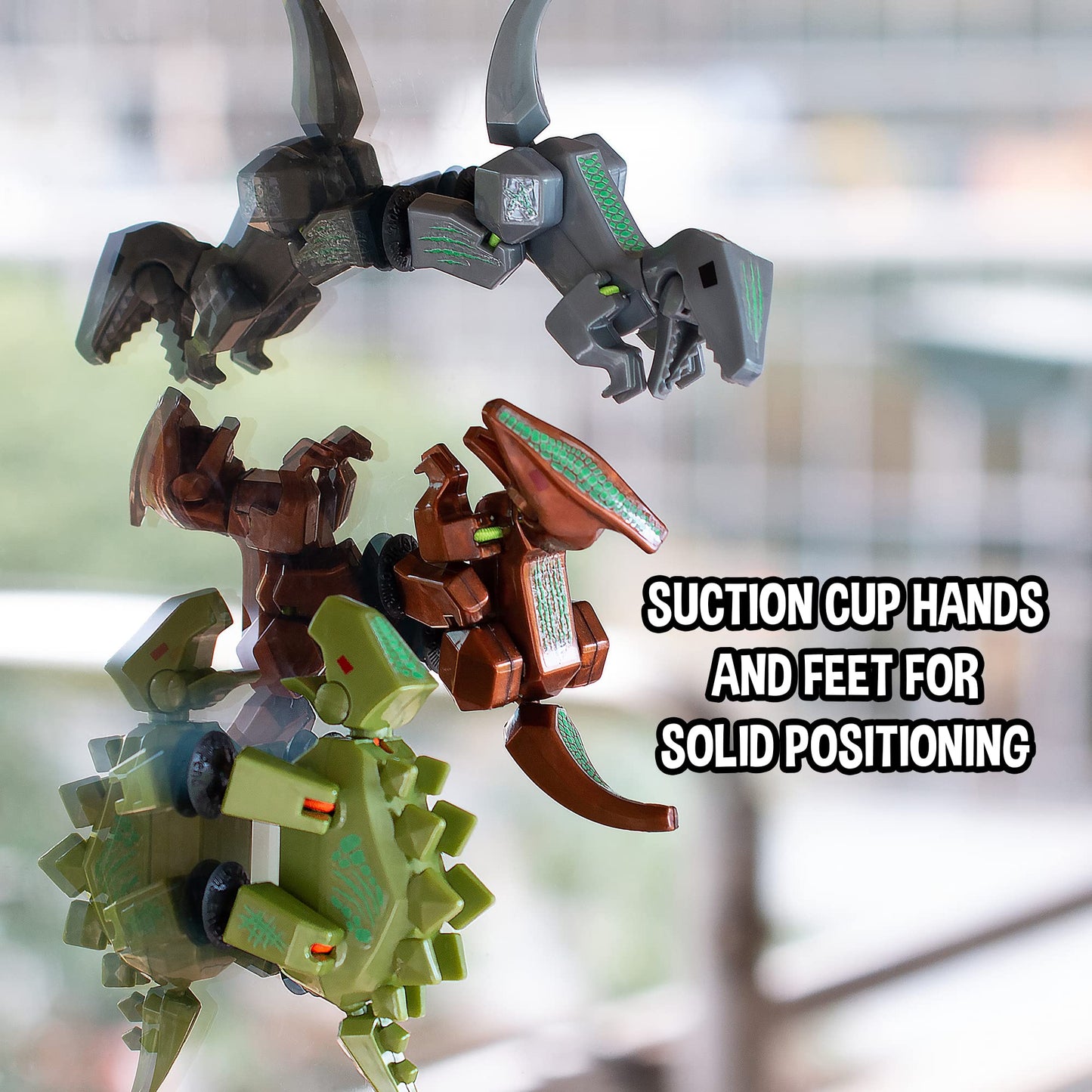Zing Stikbot Glow in The Dark Dino Egg Pack - Set of 7 Eggs with Dino Figures & Stickers, Poseable Stop Motion Animation Toy for Kids Ages 4+