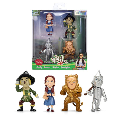 Jada The Wizard of Oz 2.5" MetalFigs Die-Cast Figure Set - Dorothy, Scarecrow, Tin Man & Cowardly Lion Collectible Nano Metal Figures 4-Pack Toys