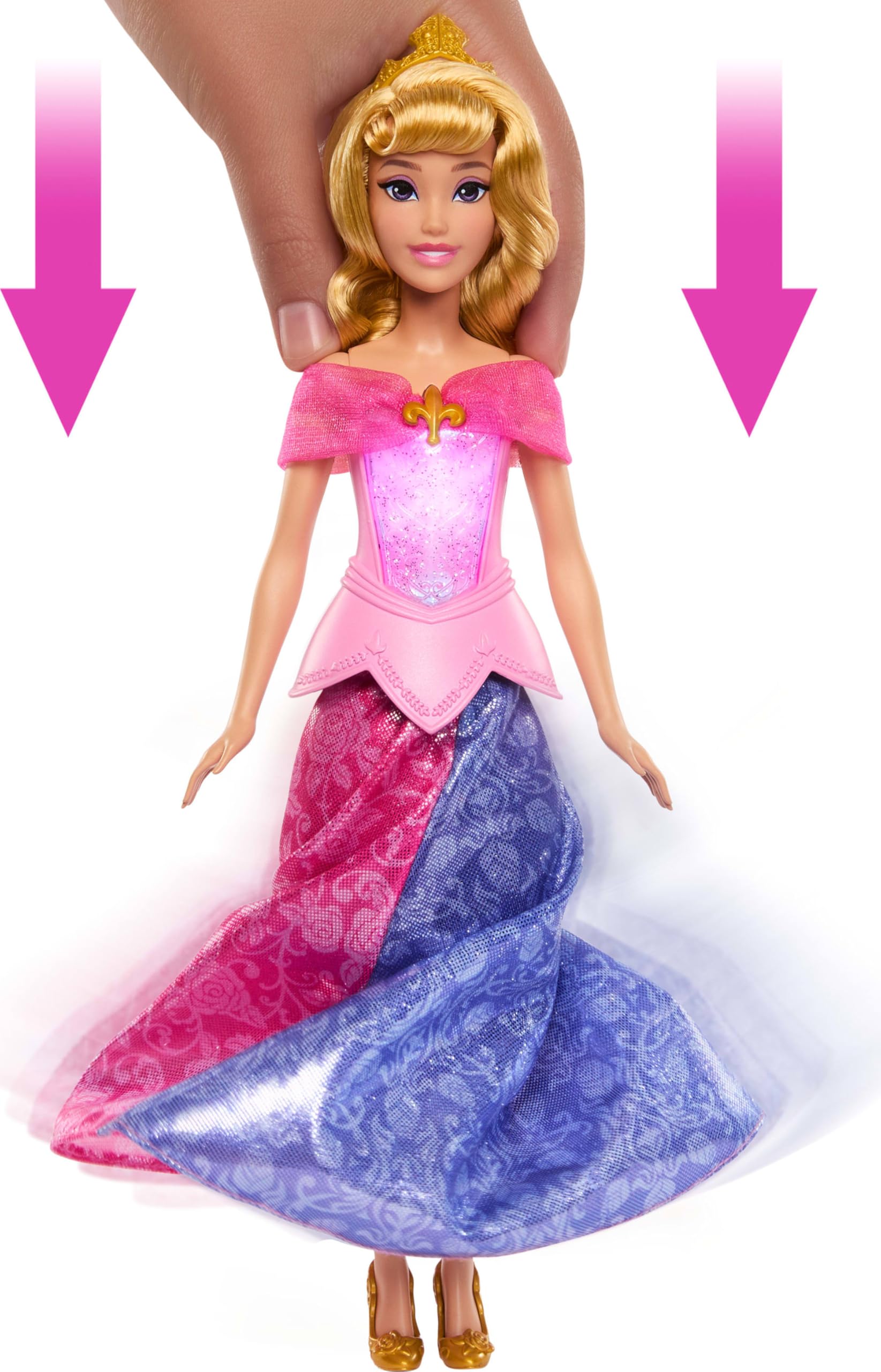 Mattel Disney Frozen Anna Ice Skating Fashion Doll & Accessories with 8 Surprises, Including Snowflake Gem Box, Ring for Child & Play Pieces