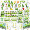 Diosnase Trash Truck Birthday Decorations, Garbage Truck Party Supplies for 20 Guests with Banner, Hanging Swirls, Tablecloths, Plates, Napkins