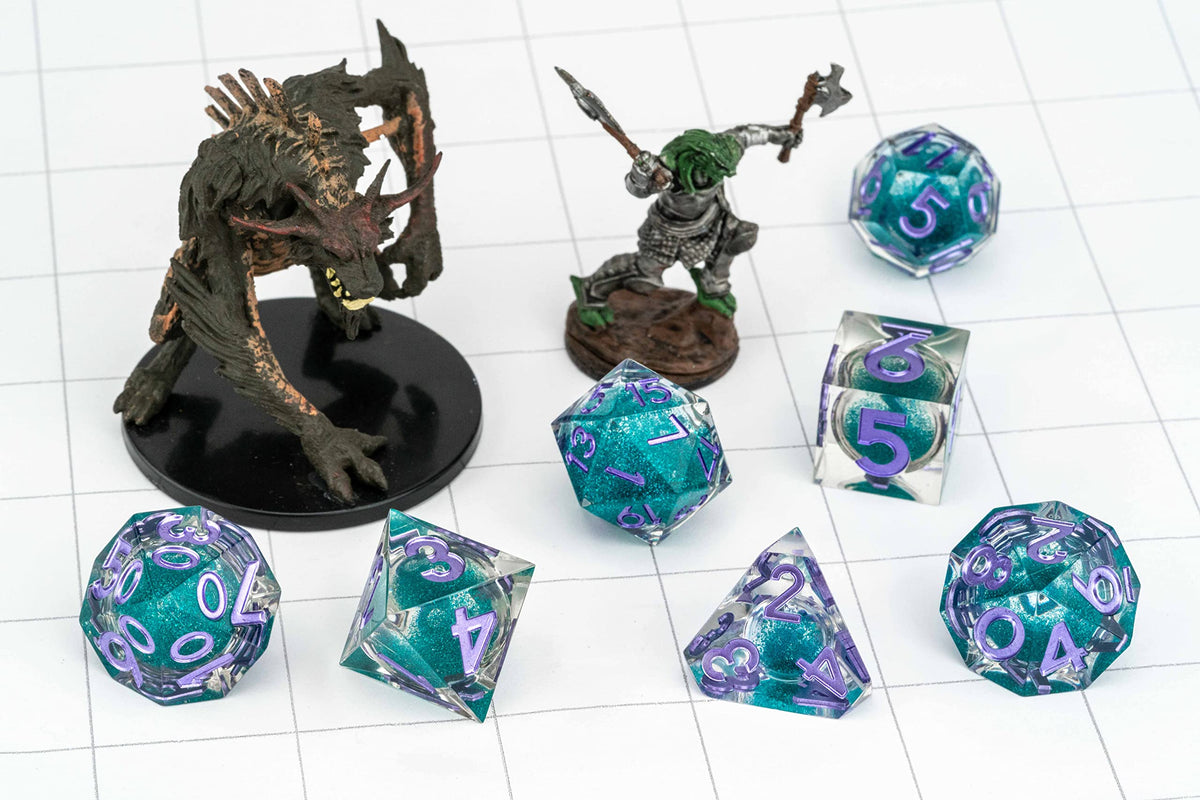 FanRoll Individual d20 Elixir Liquid Core DND Dice Set, Disco Vibes, Role Playing Game Dice for Dungeons and Dragons
