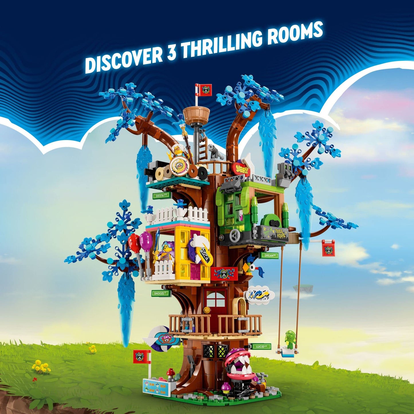 Lego DREAMZzz Fantastical Tree House 71461 Features 3 Detailed Rooms, Building Toy for Kids Ages 9+ with Big Imaginations, Includes Mrs. Castillo,