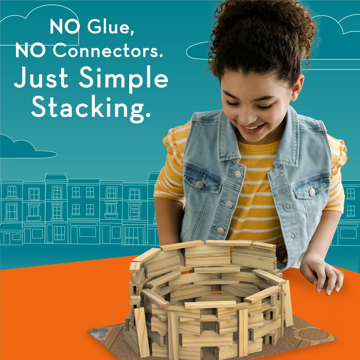 MindWare KEVA Models Monuments - 154 Wooden Building Planks & Step-by-Step Instructions to Build Iconic World Landmarks
