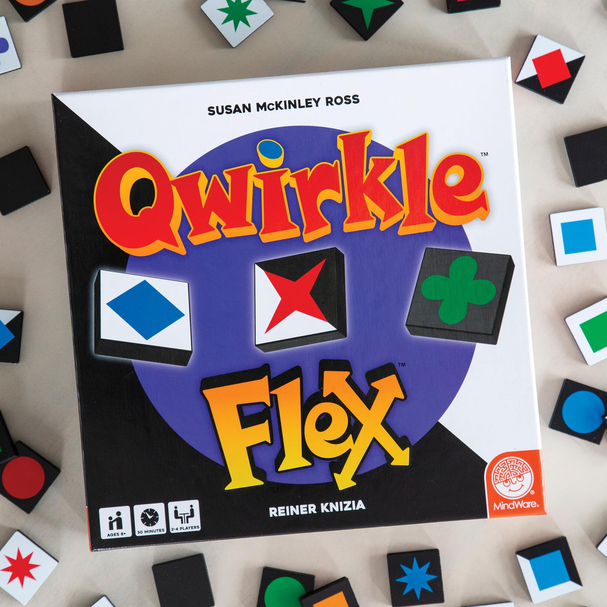 MindWare Qwirkle Flex Edition- Classic Qwirkle with a New Twist Tile Game