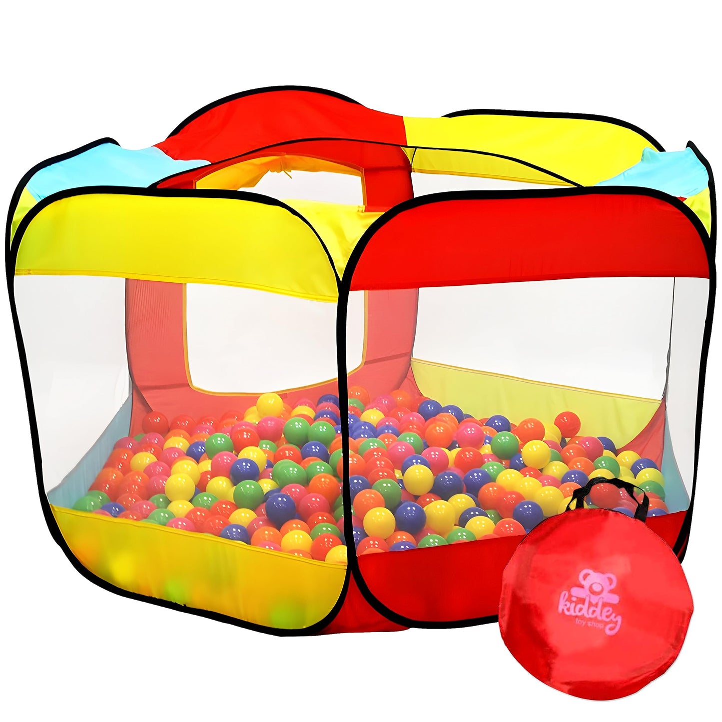 Kids Ball Pit Pop Up Large Tent for Toddlers - Indoor & Outdoor Gift Toys for Infants Girls & Boys, Baby Playpen with Zipper Storage Bag, BallPit