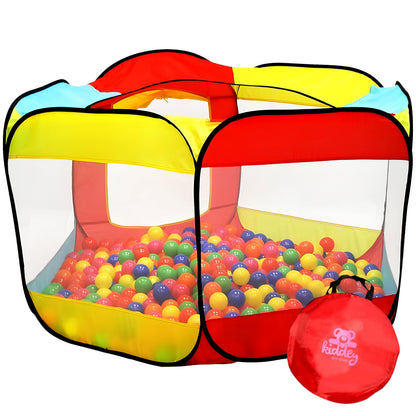Kids Ball Pit Pop Up Large Tent for Toddlers - Indoor & Outdoor Gift Toys for Infants Girls & Boys, Baby Playpen with Zipper Storage Bag, BallPit