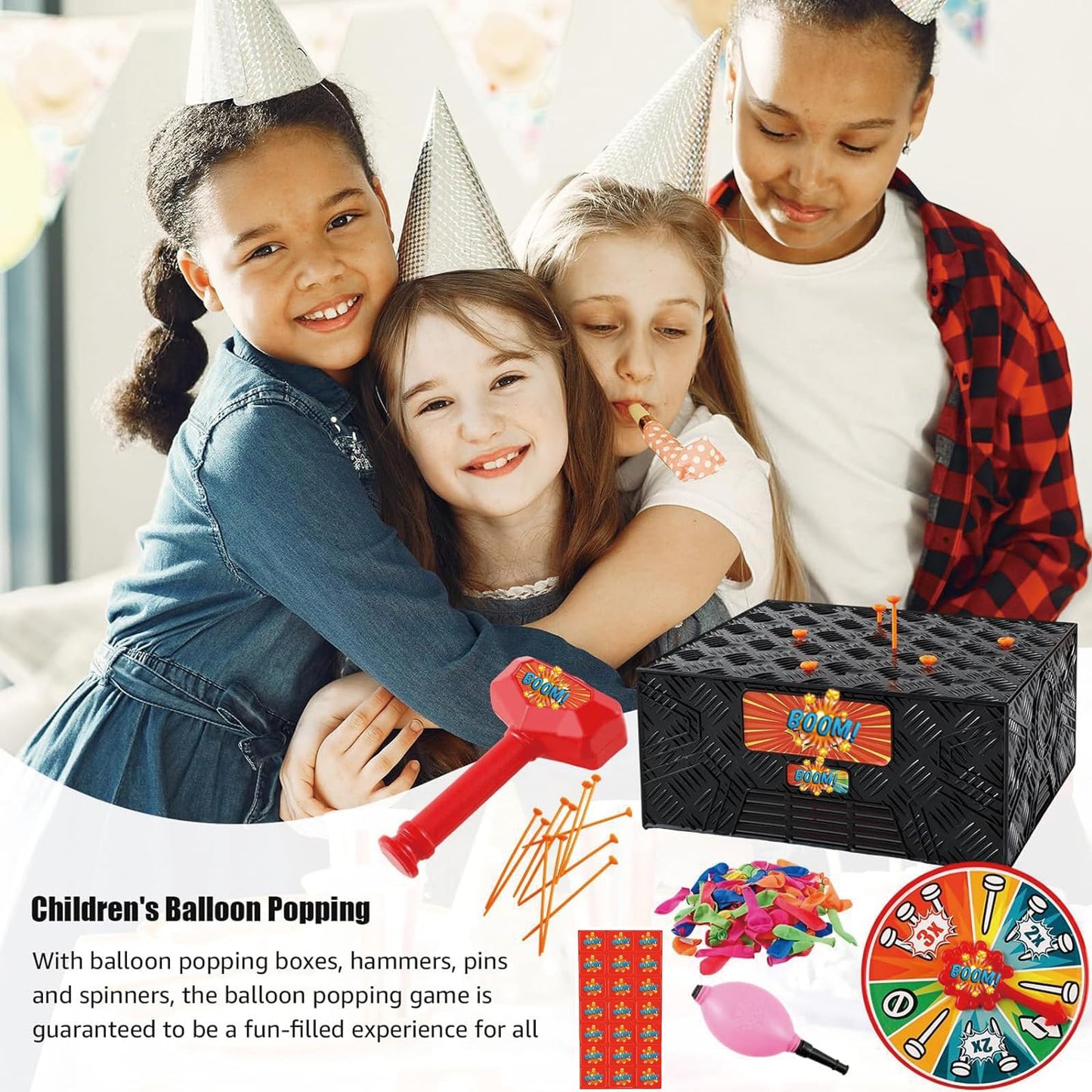 Bang Popping Balloon Game New Explosion Balloon Popping Game for Adults Kids Board Family Game Night Favorite Popular Social Media Games Everyone Can