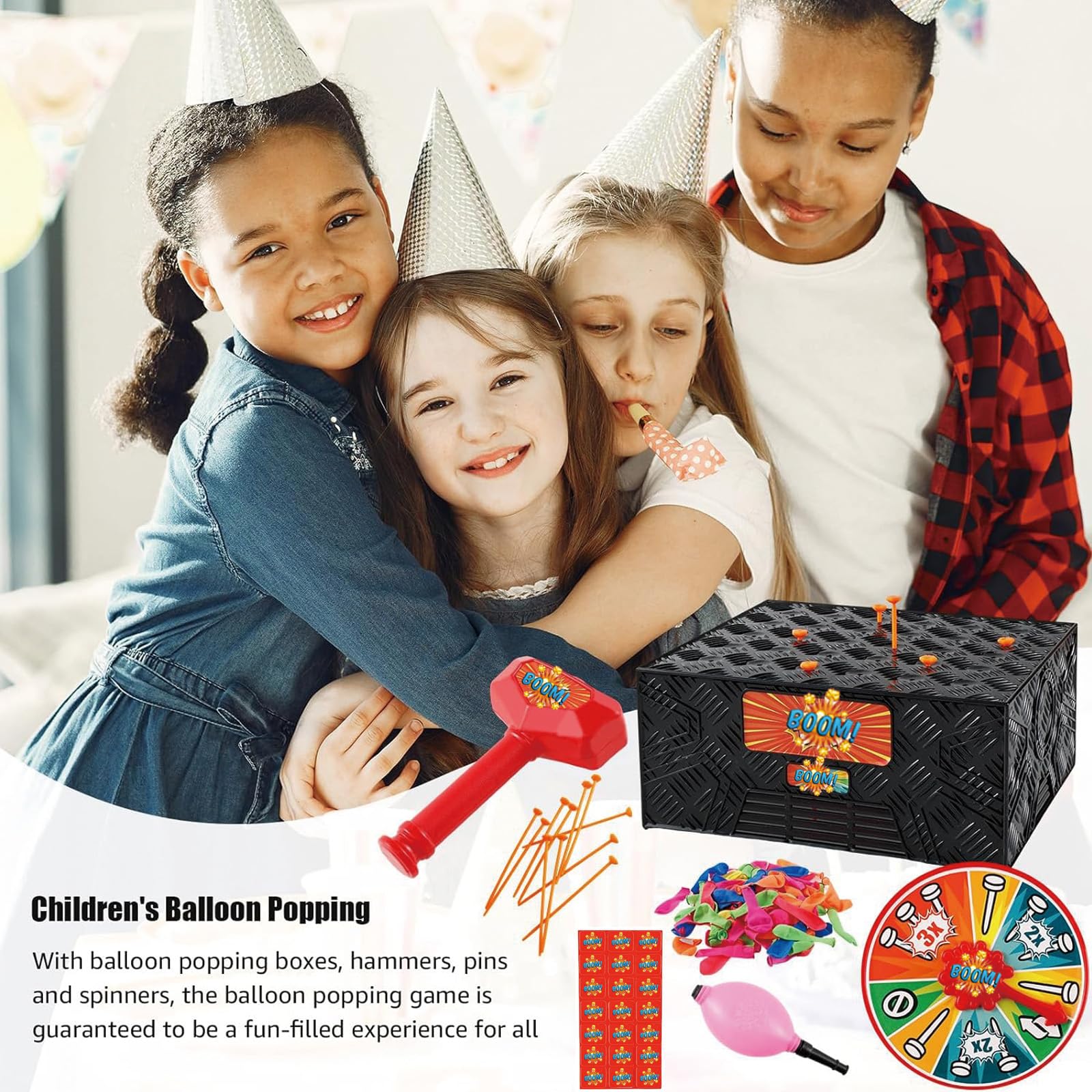 Bang Popping Balloon Game New Explosion Balloon Popping Game for Adults Kids Board Family Game Night Favorite Popular Social Media Games Everyone Can
