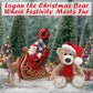 Made By Aliens Christmas Logan Teddy Bear Stuffed Animal - Adorable Xmas Plush Toy with Hat and Scarf - Soft and Cuddly Winter Companion for Kids
