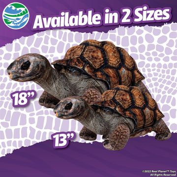 Real Planet 18" Desert Tortoise Stuffed Animal - Plush Toy for Kids, Wild Plushie Animals, Stuffed Animal Zoo (Brown 18")