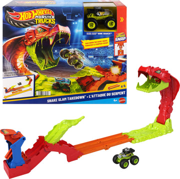 Hot Wheels Monster Trucks Snake Slam Takedown & Exclusive Bone Shaker