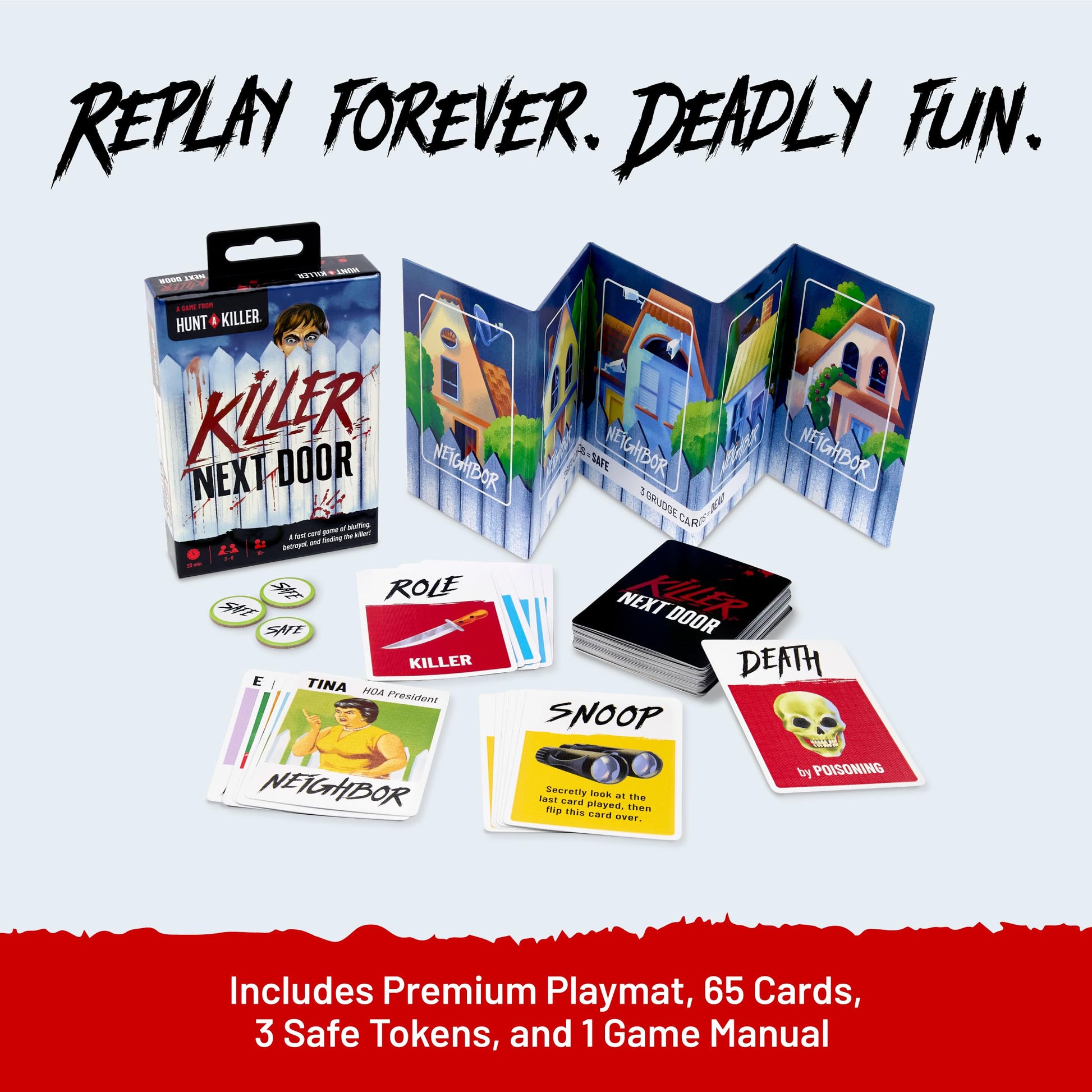 Hunt A Killer: Killer Next Door, Fun Family Games and Adult Games for Game Night, Card Game Includes 20+ Minutes of Fast-Paced Gameplay and Engaging