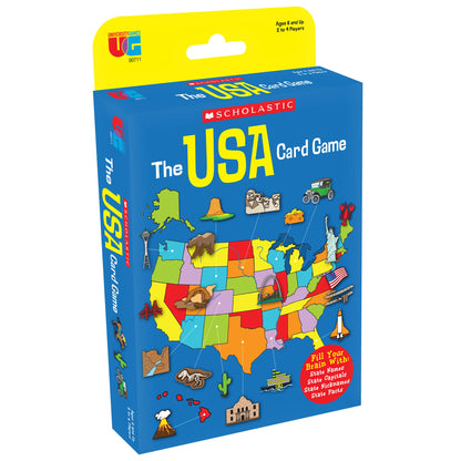 University Games, Scholastic USA Travel Card Game, Learn State Capitals and Historic Facts, Great Geography Challenge Card Game for Kids Ages 6 and Up