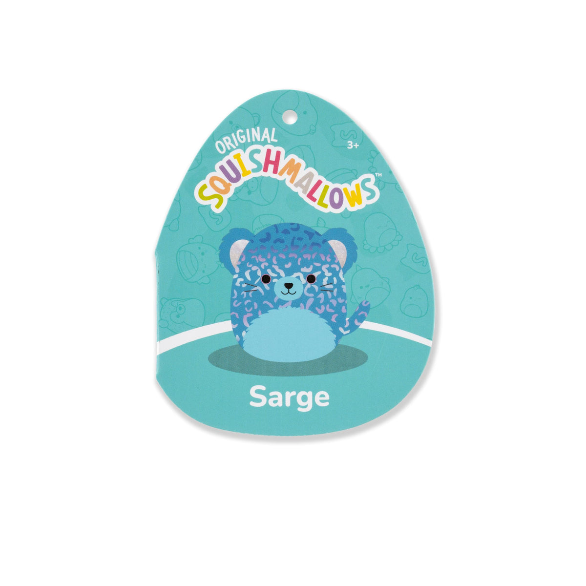 Squishmallows Original 8in Sarge The Blue Jaguar with Iridescent Spots - Official Jazwares Plush (Little)