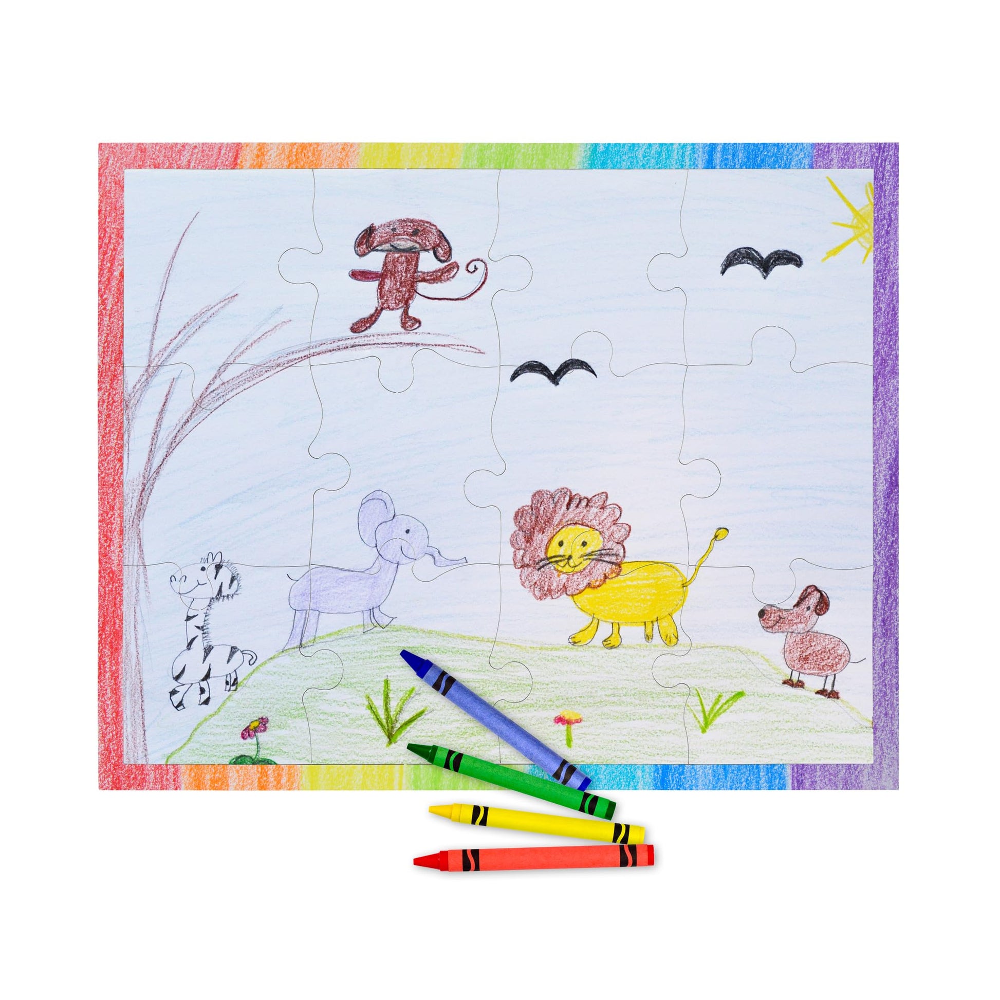Hygloss 4 Blank Jigsaw Puzzles with Envelopes - 8.5 x 11 Inch, 12 Pieces Each - DYI Party invites, Perfect for Decorating, Kids' Activities, Arts