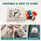 CLYAIDET 6 Pack Handmade Knitted Footbags with Drawstring Bag Play
