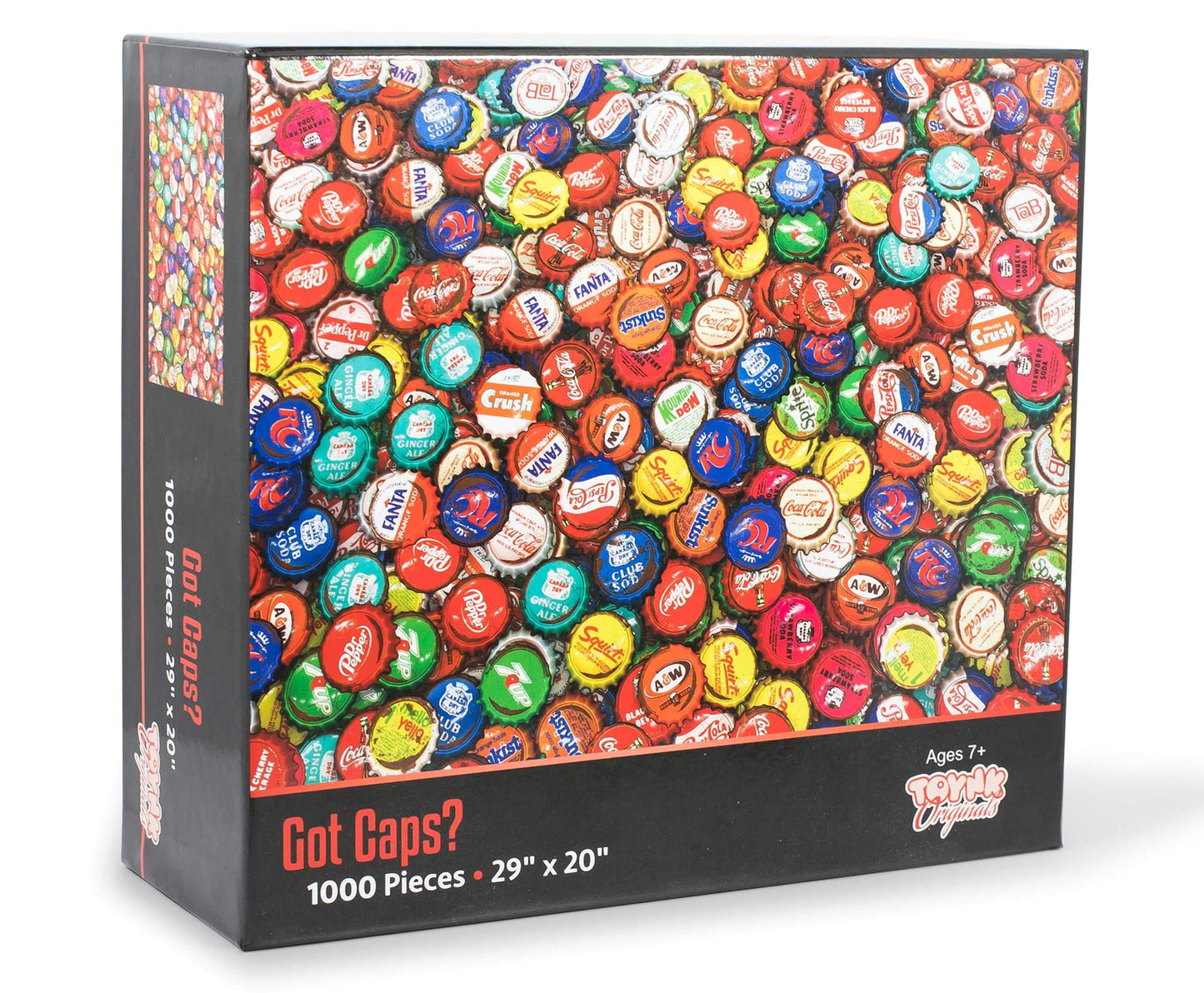 Got Caps? Soda Bottle Cap Puzzle for Adults and Kids | Difficult 1000 Piece Jigsaw Puzzle Toy | Fun Quarantine Gift | Interactive Brain Teaser