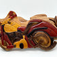 The Handcrafted Motorcycle Wooden Puzzle Box - Hand Carved Wood Trinket Box - All Natural Intarsia Wood Art