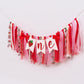 GIOGUK Strawberry First Birthday High Chair Banner Berry Birthday Banner