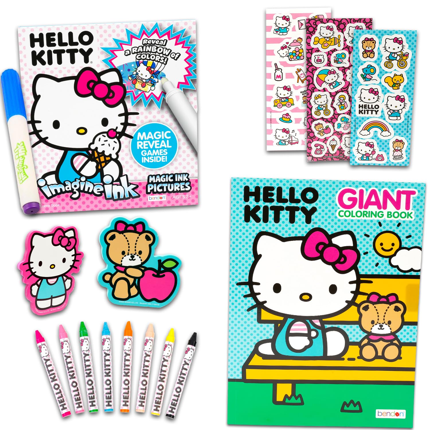 Sanrio Hello Kitty Ultimate Activity Set - Bundle Imagine Ink Coloring Books, Stickers, Games, Puzzles, Drawing and More | Hello Kitty and Friends