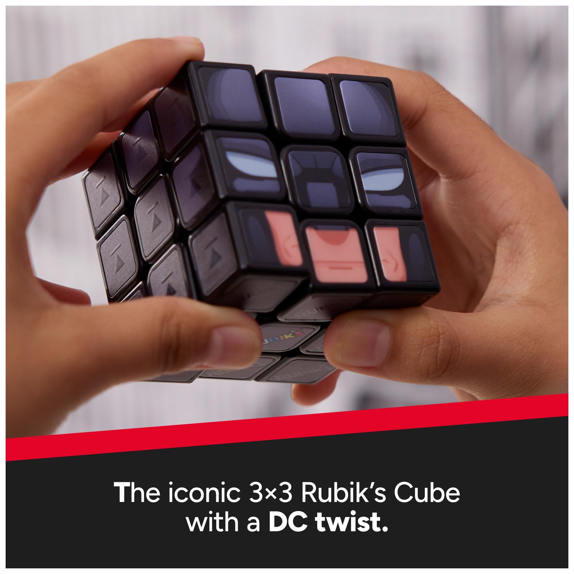 Rubik's Cubers Batman 3X3 Puzzle Game for Adults and Children - Rubiks Magic Cube - Original 3x3 Puzzle - Batman DC Toy - Problem Solving Puzzle