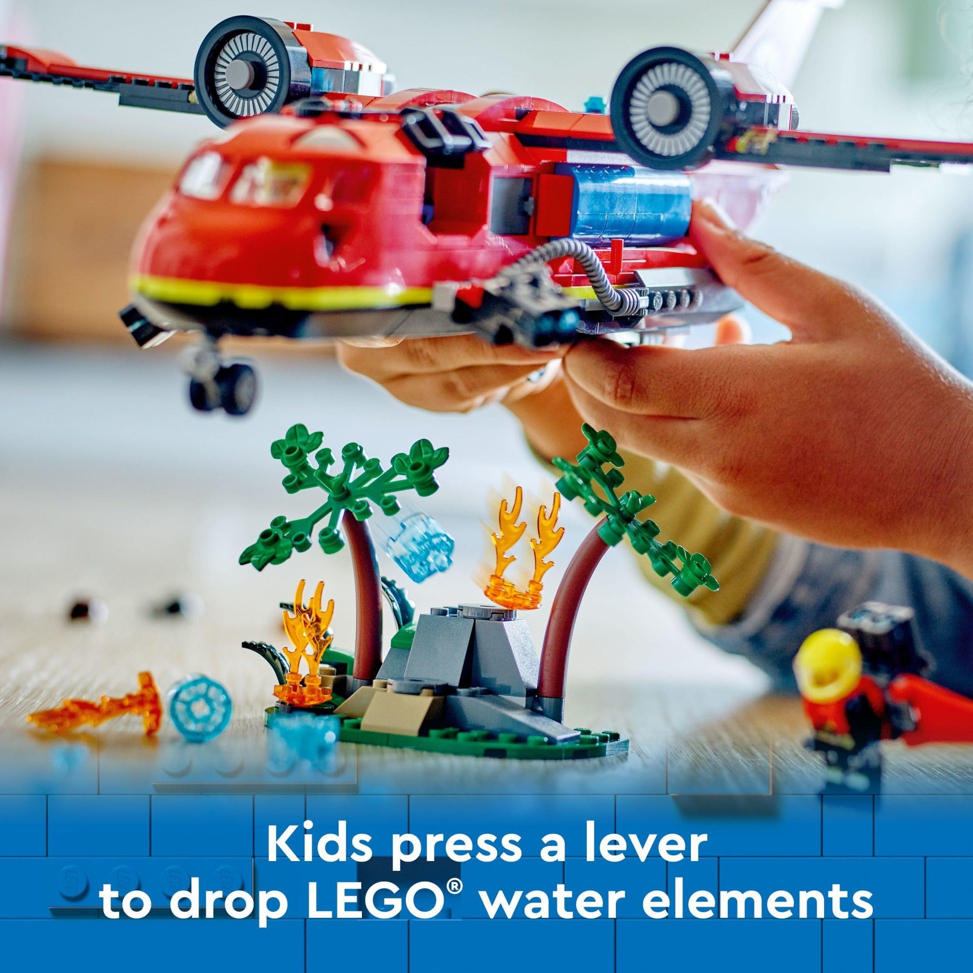 LEGO City Fire Rescue Plane Toy for Kids and Fans of Firefighter Toys, Fun Birthday Gift Idea for Boys and Girls Ages 6+ who Love Airplane Toys