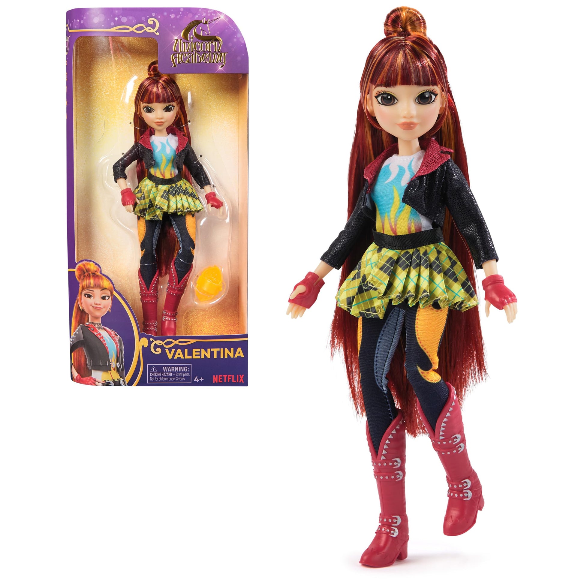 Unicorn Academy, Valentina Doll with 5 Accessories, 9.5”, Dolls & Unicorn Toys for Girls Ages 4 and up