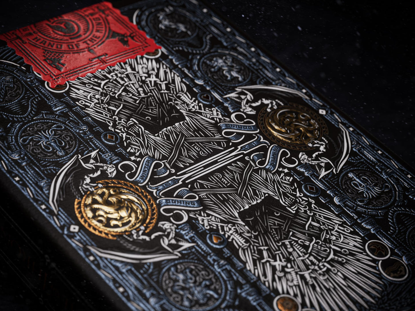 theory11 Game of Thrones Premium Playing Cards, Poker Size Standard Index, Black