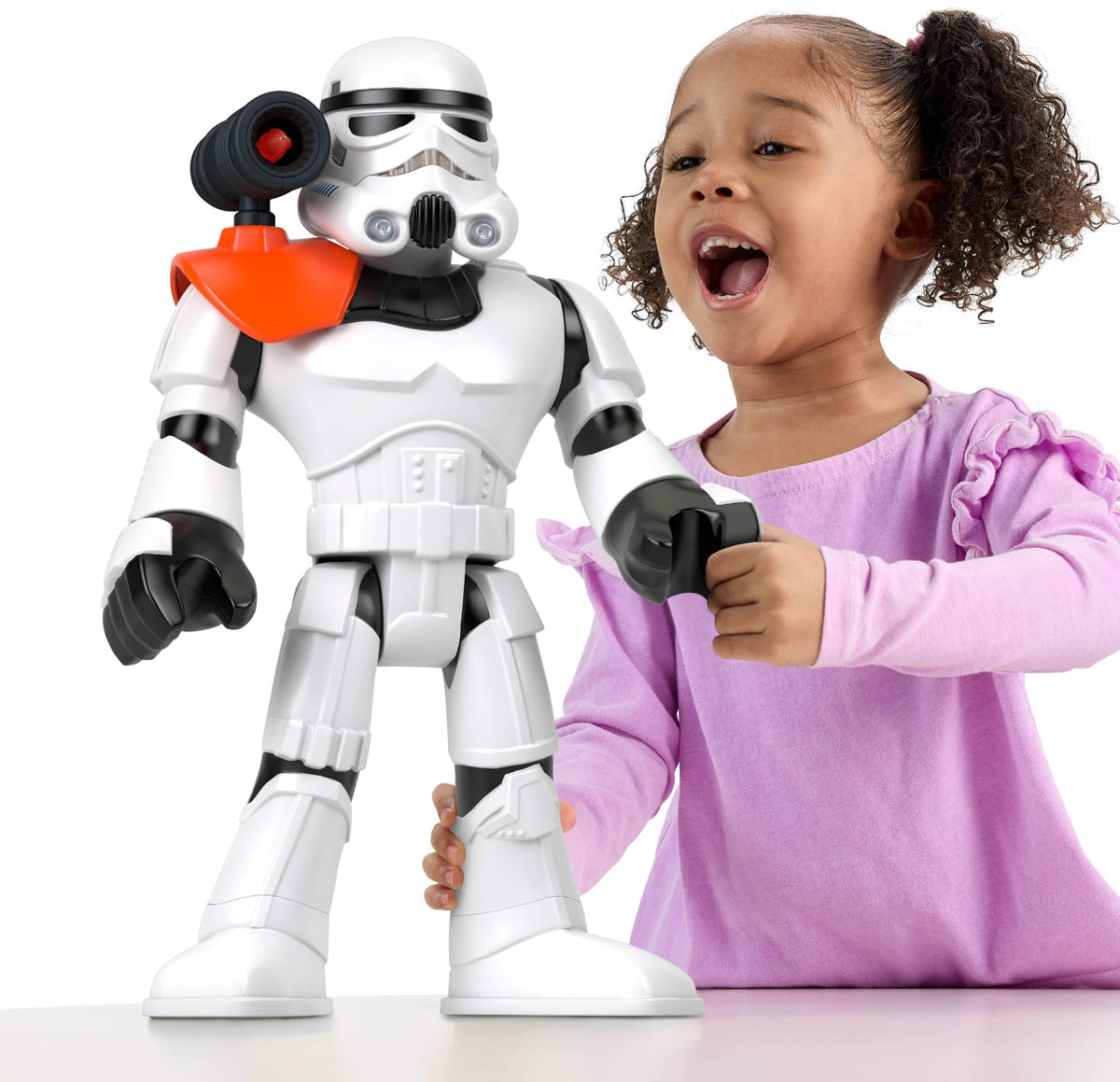 Fisher-Price Imaginext Star Wars Toy Stormtrooper XXL Figure, 16+ Inch Tall Poseable Character with Launcher for Kids Ages 3+ Years