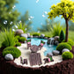 6 PCS Miniature Table and Chairs Set, Fairy Garden Furniture Ornaments Kit for Dollhouse Accessories Home Micro Landscape Decoration Garden Miniatures