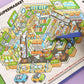 12 Sets 3D Scene Sticker Books for Adult Kids Teenager,3D Miniature Stickers Therapy for Adult Relief Stress Pass Time,Super Markets,Clothing