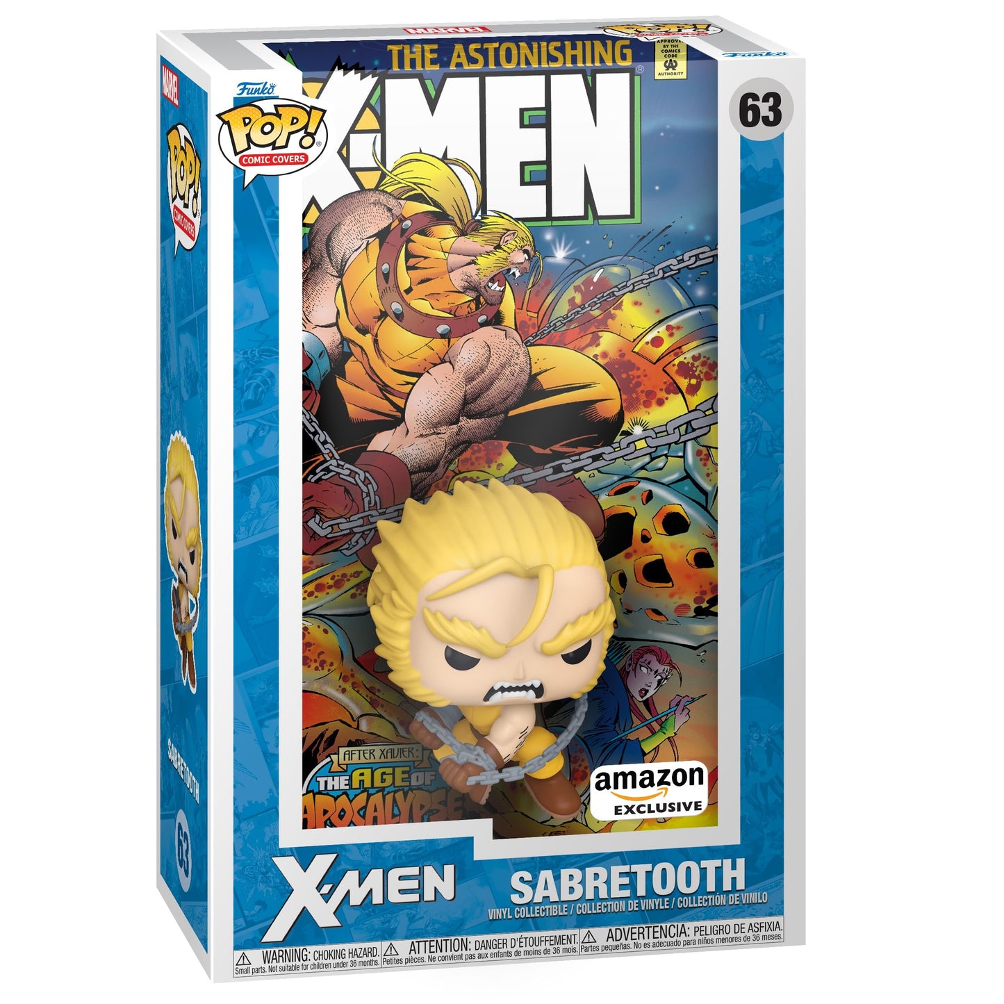 Funko Pop Comic Cover: Marvel - Age of Apocalypse Sabretooth, Amazon Exclusive - Collectable Vinyl Figure - Gift Idea - Official Merchandise - Toys