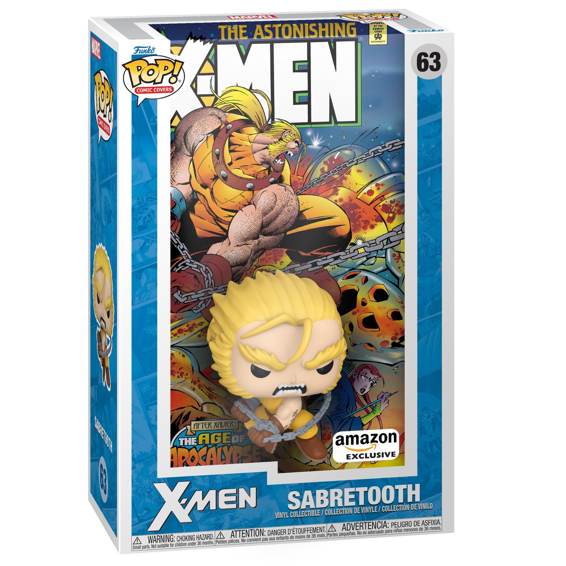 Funko Pop Comic Cover: Marvel - Age of Apocalypse Sabretooth, Amazon Exclusive - Collectable Vinyl Figure - Gift Idea - Official Merchandise - Toys
