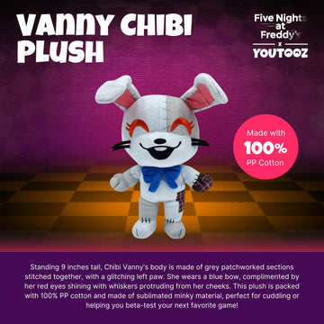 Youtooz FNAF Vanny Chibi 9" Inch Plush, Collectible Vanny Chibi Plushie from Five Nights at Freddy's FNAF Plush Collection