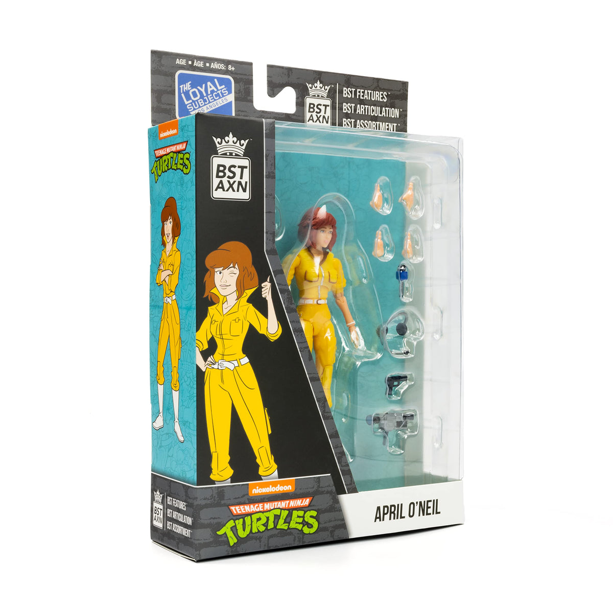 The Loyal Subjects Teenage Mutant Ninja Turtles April O'Neil BST AXN 5 inch Action Figure with Accessories, Yellow