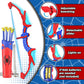 Polkoliye Bow and Arrow Set for Kids, Light-Up Archery Toy Set with 7 Suction Cup Arrows, Target & Arrow Case, Indoor and Outdoor Play Birthday Gifts