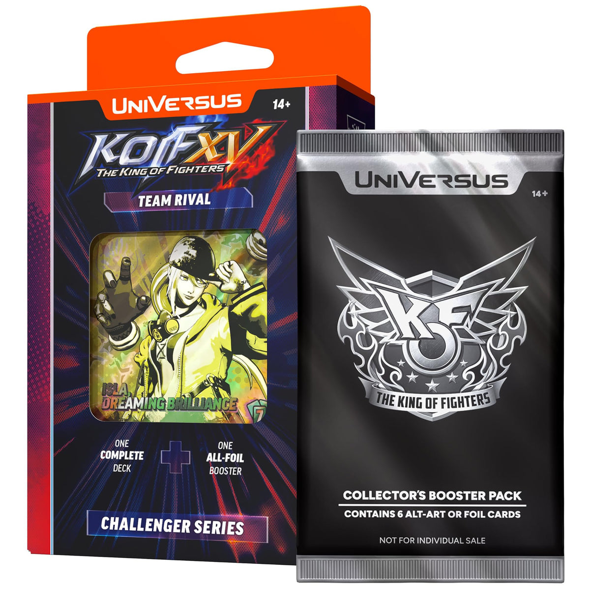 UniVersus: The King of Fighters XV: Challenger Series - Team Rival - Deck-Building Battle Card Game, Ready to Play Characters, Foil Booster Pack, CCG