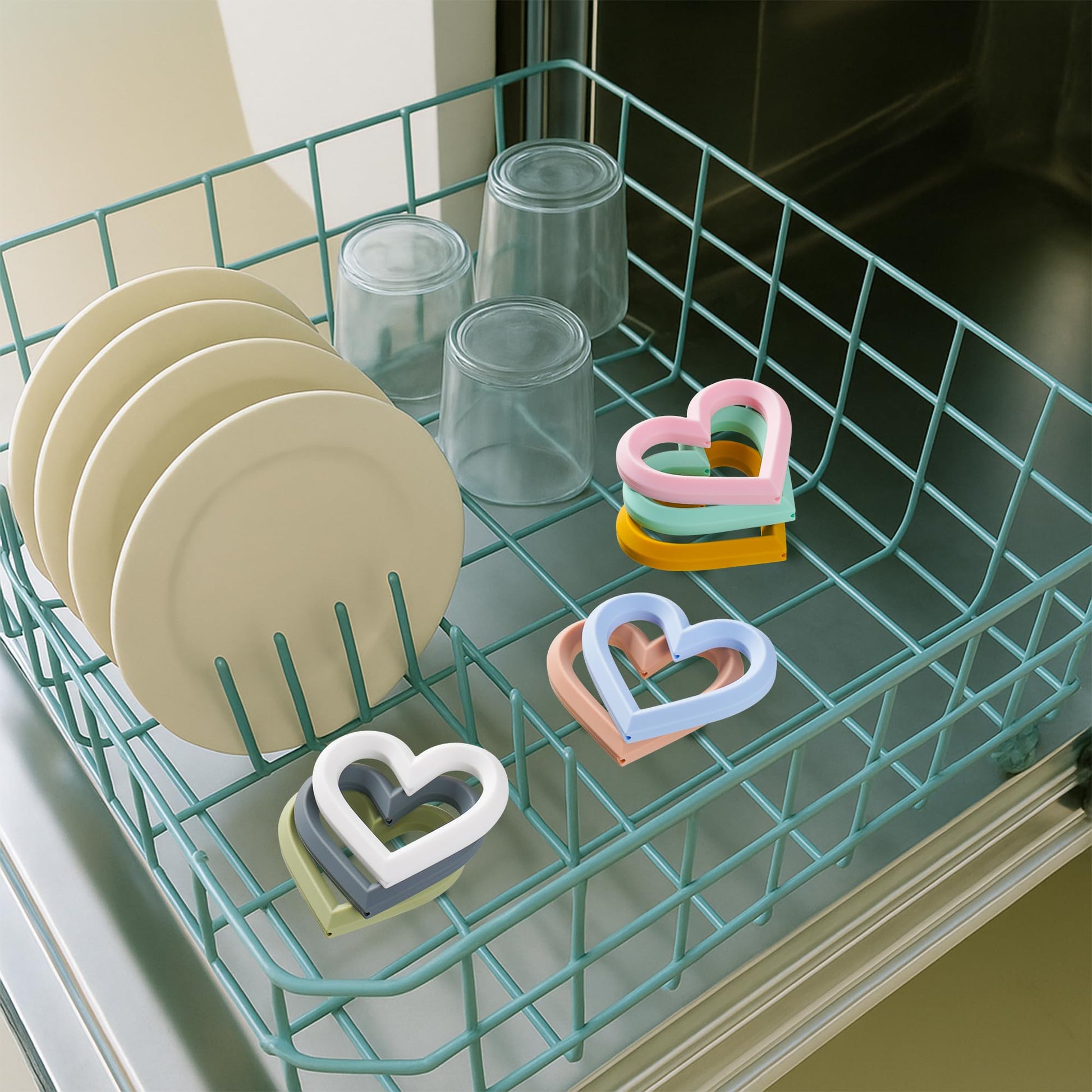 Valentine's Day Baby Teether Silicone Heart Teething Toys 6-12 Months 0-6 Months,Baby Chew Toys Teething Relief,Gifts for Babies,BPA-Free