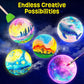 LAOESE Paint Your Own Moon Lamp Kit, Cool Gifts DIY 3D Moon Night Light, Arts and Crafts for Kids Ages 8-12, Space Art Supplies Craft Kits, Girls Boys