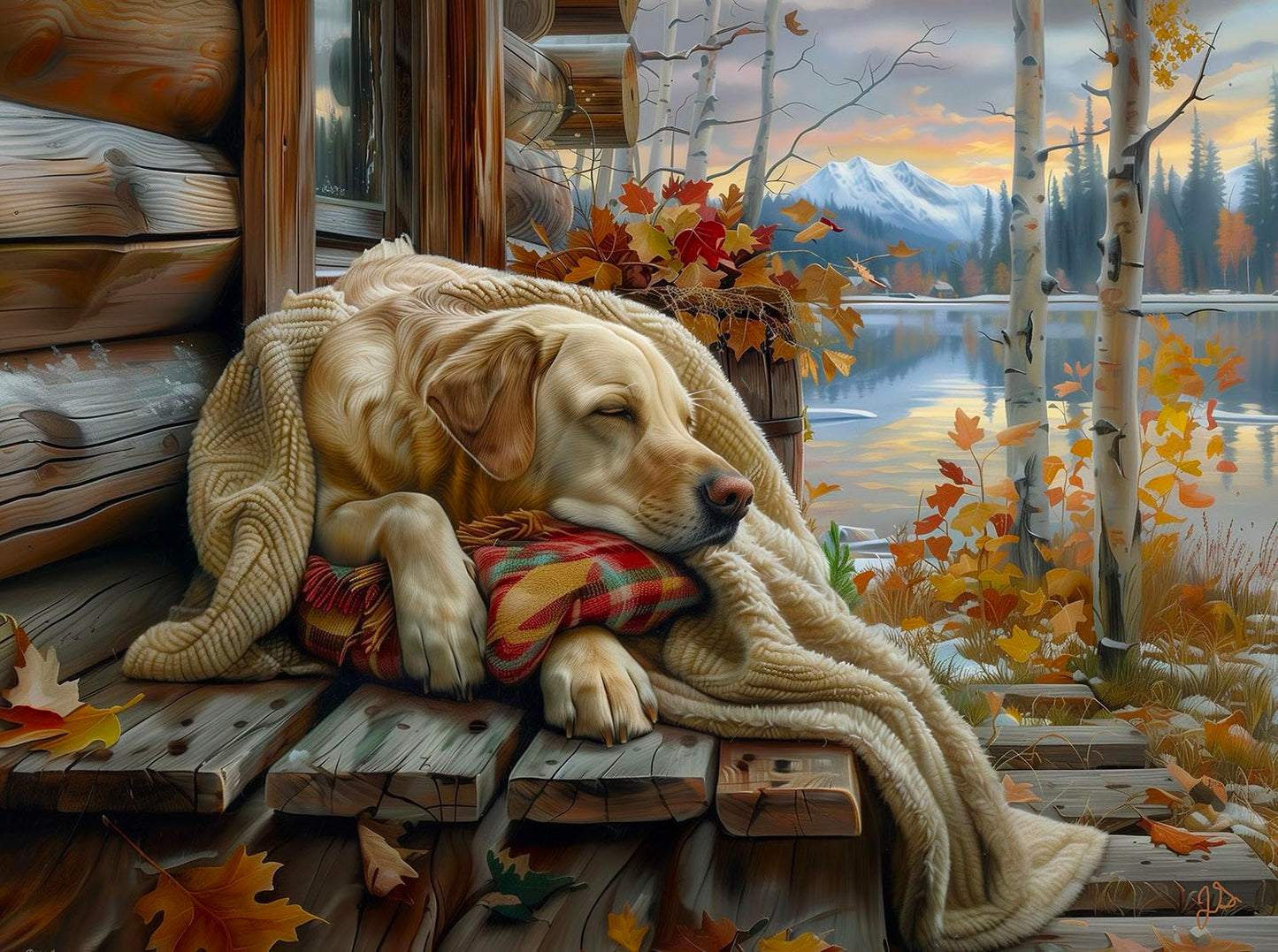 SUNSOUT INC - Morning Nap - 1000 pc Jigsaw Puzzle by Artist: John Stewart - Finished Size 20" x 27" - MPN# 77089