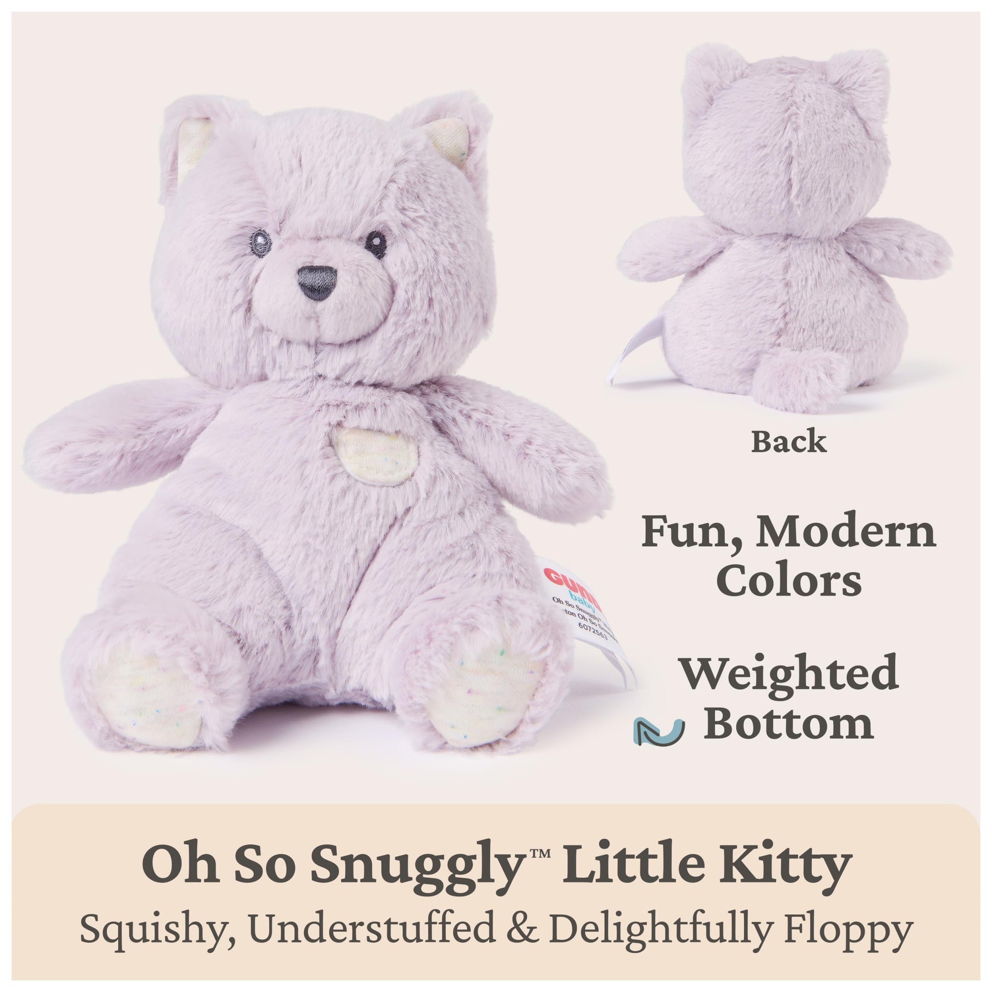 GUND Baby Oh So Snuggly Little Kitten 7-Inch Plush Toy, Ages 0+