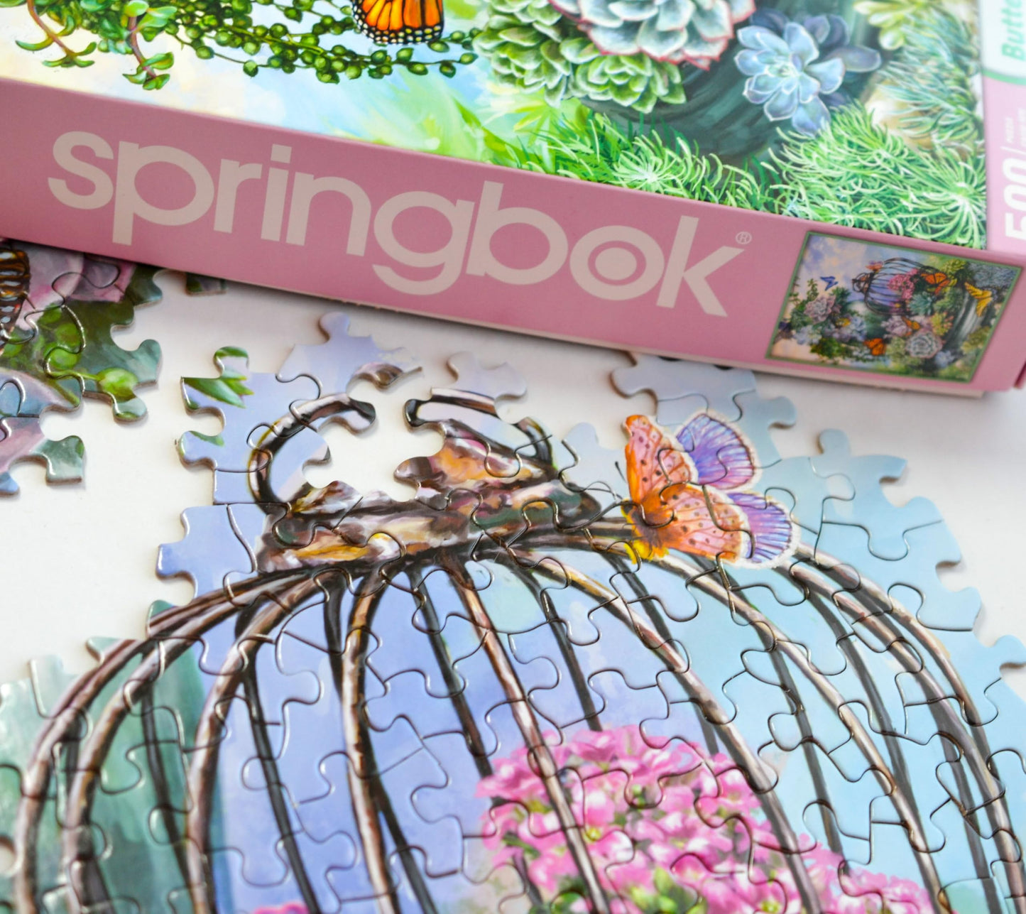 Springbok's 500 Piece Jigsaw Puzzle Butterfly Bliss - Made in USA